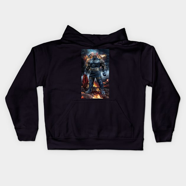 Darkseid 1.0 Kids Hoodie by uncannyknack